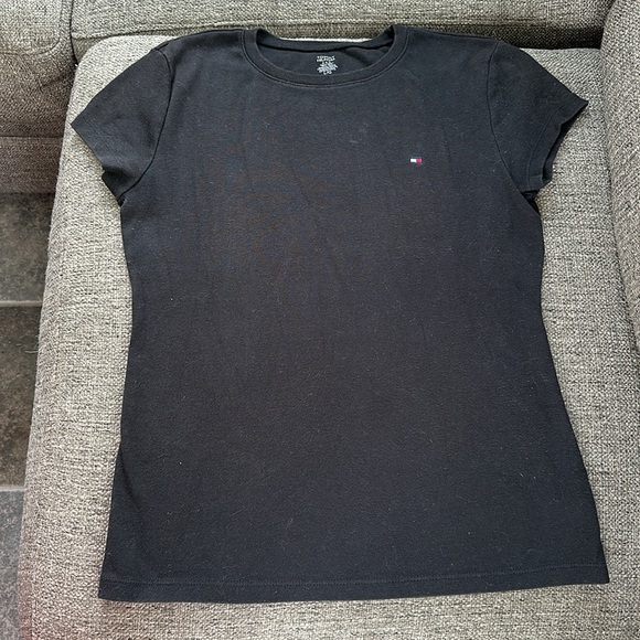 Tommy Hilfiger Tops - Tommy Hilfiger Women’s Black Short Sleeve 100% Cotton T-shirt Size Large